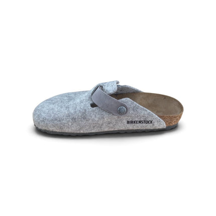 Birkenstock Boston Natural Leather Felt Clog Unisex - Light GrayLight Gray3