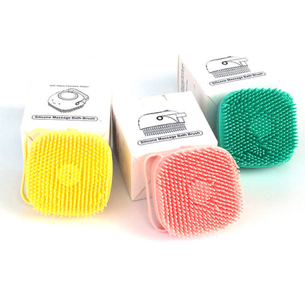 Silicone pet bath brush with shampoo dispenser – view 8