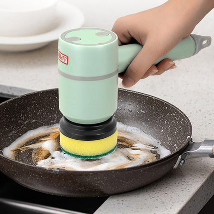 Electric spin scrubber with 3 brush heads – view 8