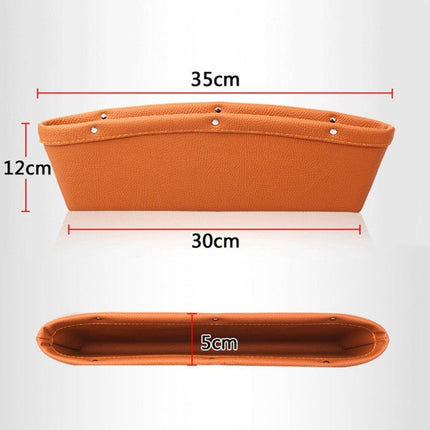 Car Seat Gap Filler Organizer – PU Leather Console Side Storage PocketBlack5