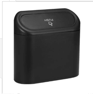 Car Trash Can with Push Lid – Mini Garbage Bin for Door Pocket & ConsoleBlack6
