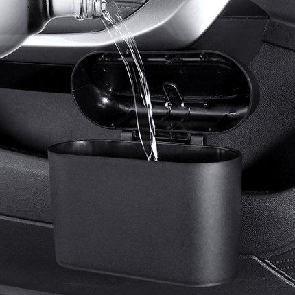 Car Trash Can with Push Lid – Mini Garbage Bin for Door Pocket & ConsoleBlack7
