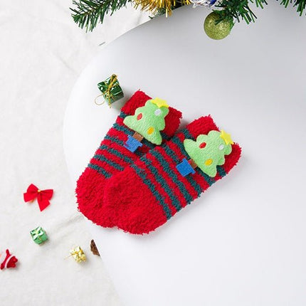 Christmas Fuzzy Socks – Santa, Reindeer & Holiday Character Plush Socks, M or LYellow9