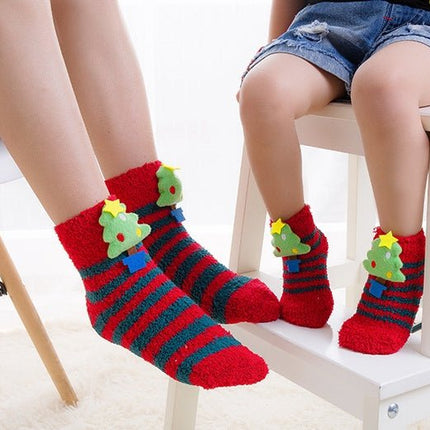 Christmas Fuzzy Socks – Santa, Reindeer & Holiday Character Plush Socks, M or LYellow8