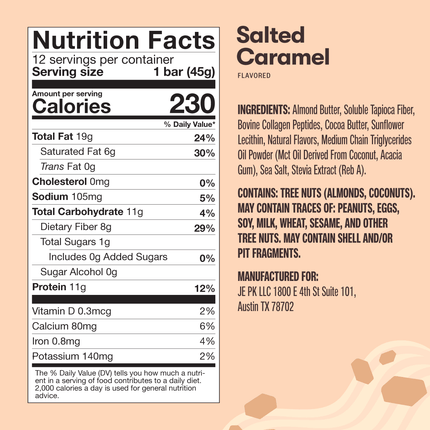 Collagen Protein Bars Salted CaramelCollagen Protein BarsSalted Caramel16