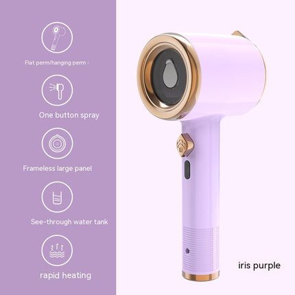 Mini handheld garment steamer – light purple features