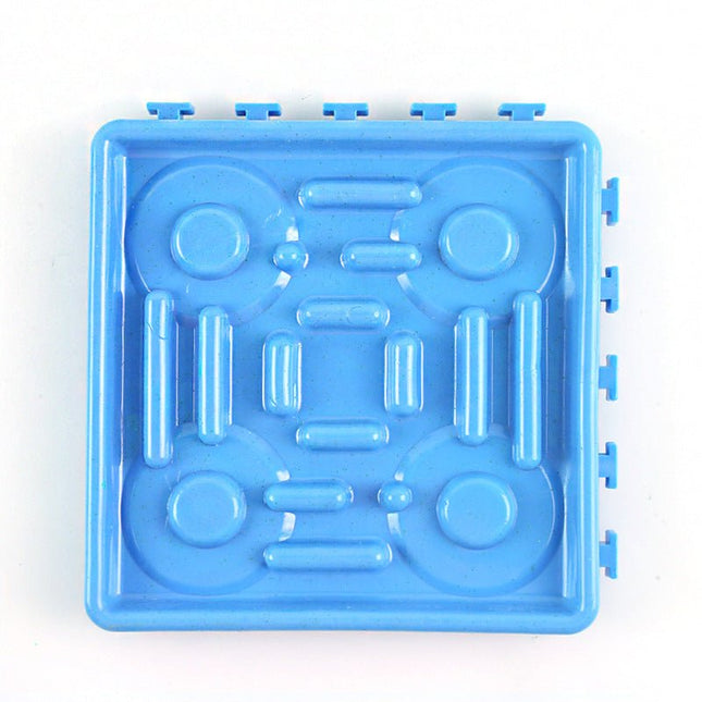 Dog Lick Mat Slow Feeder Tile – Interlocking Puzzle Licking Plate for Dogs & CatsBlue3