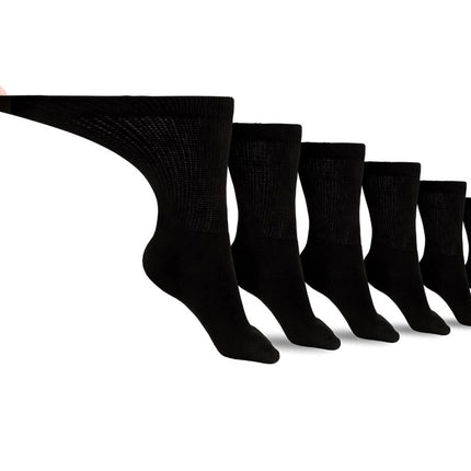 DSC Men's Cotton Diabetic Crew Socks – 6 Pair PackLarge (shoe size 9 - 12)4