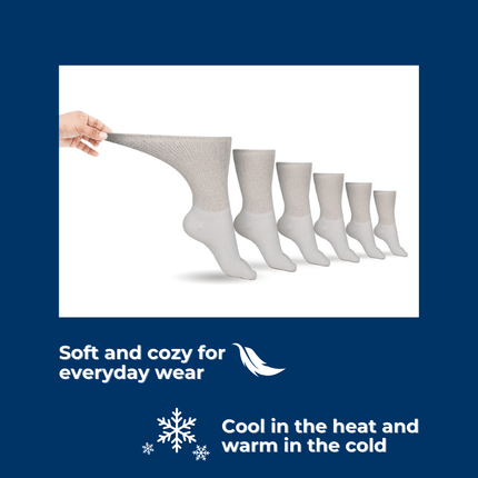 DSC Men's Cotton Diabetic Crew Socks – 6 Pair PackLarge (shoe size 9 - 12)12