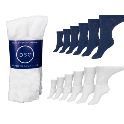 DSC Men's Cotton Diabetic Crew Socks – 6 Pair PackLarge (shoe size 9 - 12)3