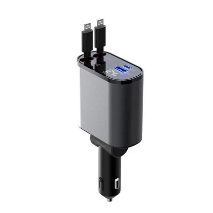 Retractable car charger – plugged in
