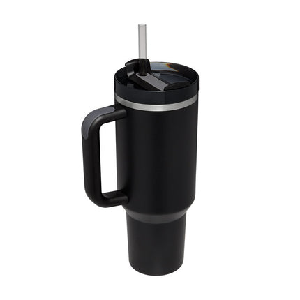 40 oz insulated tumbler with handle and straw – view 7