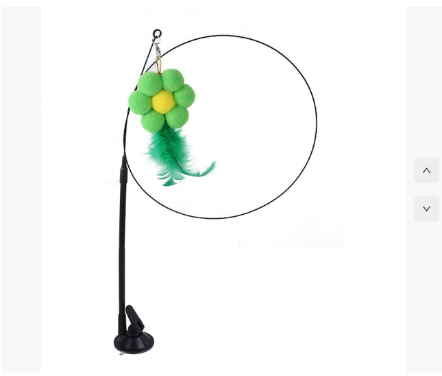 Suction cup cat teaser toy with spring wands – image 10