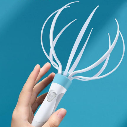 Electric Scalp Massager – Rechargeable 8-Claw Vibrating Head Massager for RelaxationWhite3