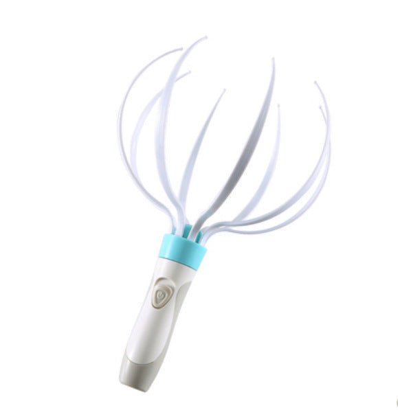 Electric Scalp Massager – Rechargeable 8-Claw Vibrating Head Massager for RelaxationWhite1