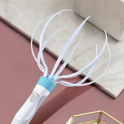 Electric Scalp Massager – Rechargeable 8-Claw Vibrating Head Massager for RelaxationWhite5