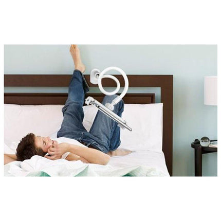 Flexible Gooseneck Phone & Tablet Holder – Clamp-On Stand for Bed, Desk & Kitchen, 360° RotationWhite7