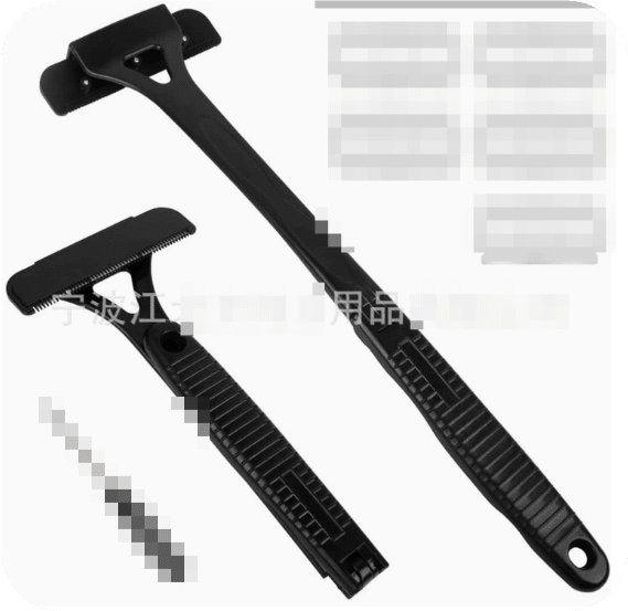 Foldable Back Shaver for Men – Long-Handle 3-Blade Body Razor for Back & LegsBlack4