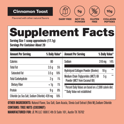 Grass - Fed Collagen Peptides & MCT Brain BoostCinnamon Toast16