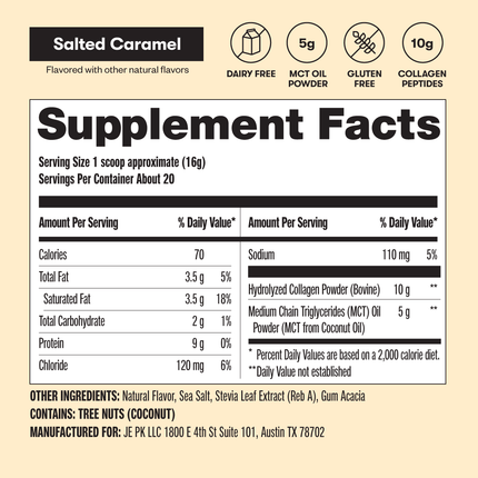 Grass - Fed Collagen Peptides & MCT Brain BoostSalted Caramel23