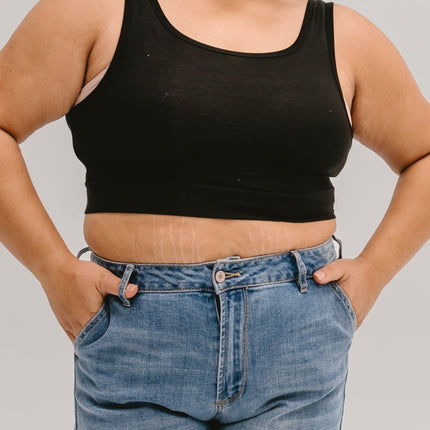 HALFTEE Classic Wide Strap Tank – Layering BraletteBlack16