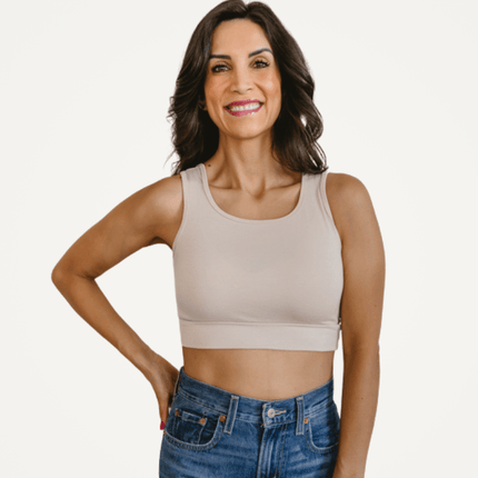 HALFTEE Classic Wide Strap Tank – Layering BraletteCream9