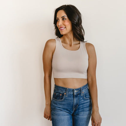 HALFTEE Classic Wide Strap Tank – Layering BraletteCream13