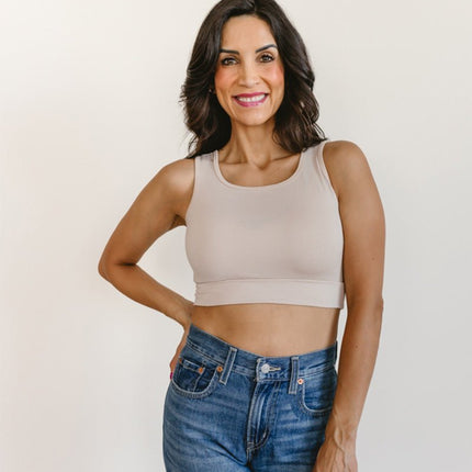 HALFTEE Classic Wide Strap Tank – Layering BraletteCream11