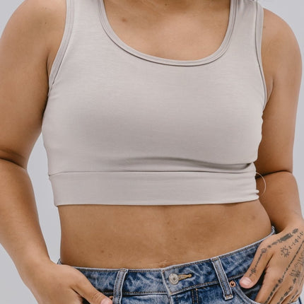 HALFTEE Classic Wide Strap Tank – Layering BraletteGray6