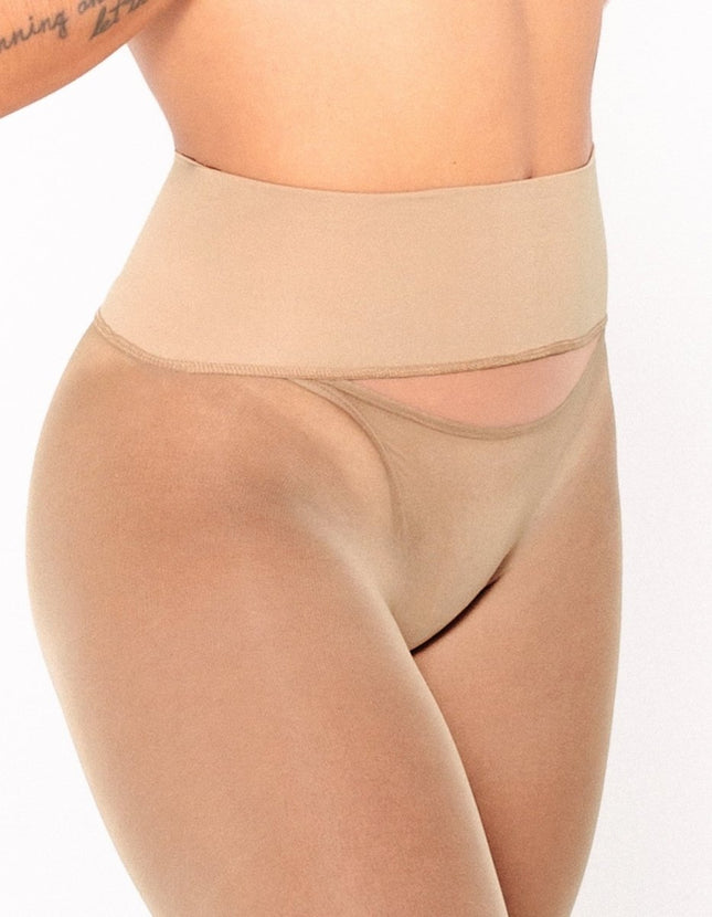 Les Belles Co Sheer 02 Tights – Medium - Light Shade, Seamless & Run - ResistantM1
