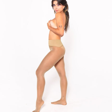Les Belles Co Sheer 02 Tights – Medium - Light Shade, Seamless & Run - ResistantM4