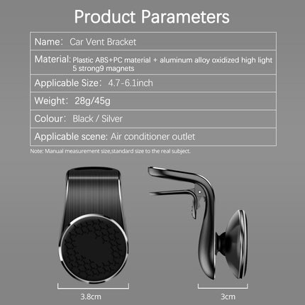 Magnetic Car Phone Mount – 360° Air Vent Phone Holder for CarBlack9