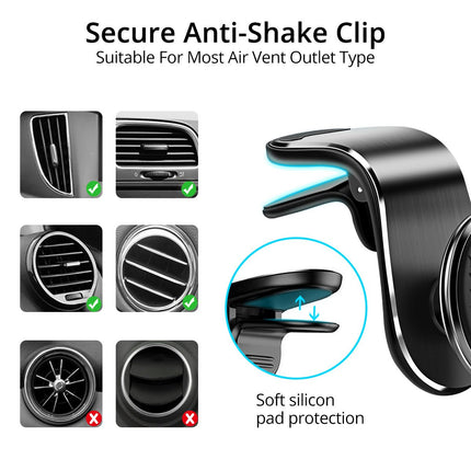 Magnetic Car Phone Mount – 360° Air Vent Phone Holder for CarBlack8