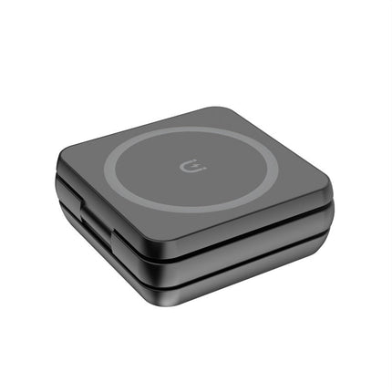 Magnetic Wireless Charging Stand – Foldable Phone Holder & Charger with Storage BagBlack with Storage Bag2