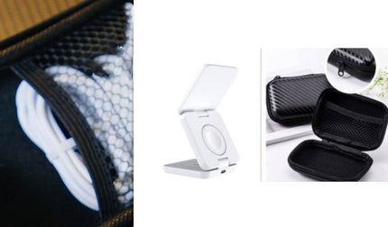 Magnetic Wireless Charging Stand – Foldable Phone Holder & Charger with Storage BagBlack with Storage Bag4
