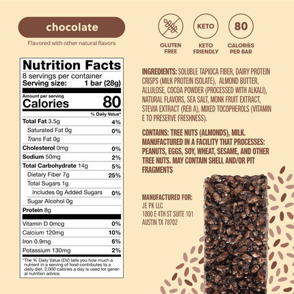 Mallow Munch - Keto Rice Crispy Treat Bar, Low - Carb SnackChocolate13