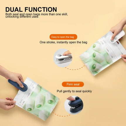 Mini Bag Sealer – Rechargeable 2-in-1 Heat Sealer & Cutter for Chip and Snack BagsBlue3