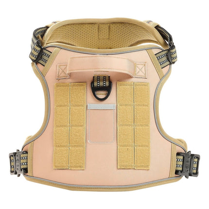 No-Pull Tactical Dog Harness – Adjustable Padded Vest with Handle for Medium & Large DogsKhaki5