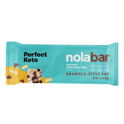 Nola Bars - Keto Granola Bar, Chewy Low - Carb Candy - Like SnackCoconut Chocolate Chip12