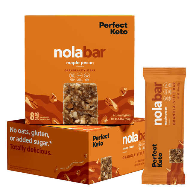 Nola Bars - Keto Granola Bar, Chewy Low - Carb Candy - Like SnackMaple Pecan6