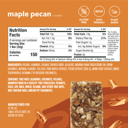 Nola Bars - Keto Granola Bar, Chewy Low - Carb Candy - Like SnackMaple Pecan10