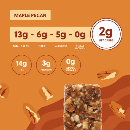 Nola Bars - Keto Granola Bar, Chewy Low - Carb Candy - Like SnackMaple Pecan9