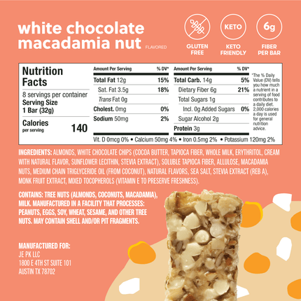 Nola Bars - Keto Granola Bar, Chewy Low - Carb Candy - Like SnackWhite Chocolate Macadamia5