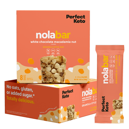 Nola Bars - Keto Granola Bar, Chewy Low - Carb Candy - Like SnackWhite Chocolate Macadamia1