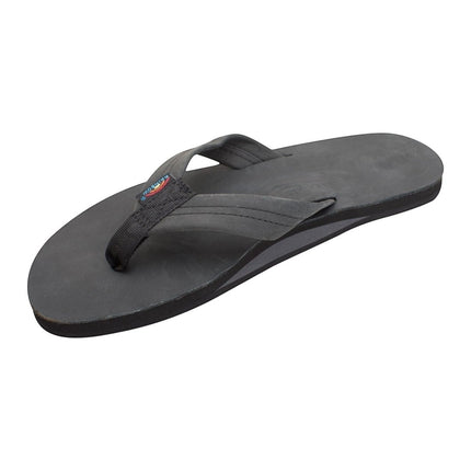 Rainbow Sandals Men's Leather Single Layer FlipflopBlack9
