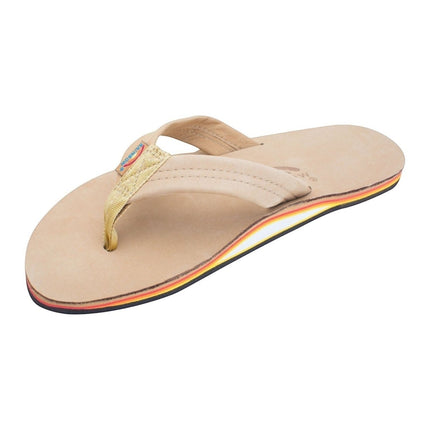 Rainbow Sandals Men's Leather Single Layer FlipflopBlack10