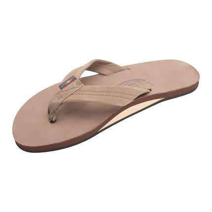 Rainbow Sandals Men's Leather Single Layer FlipflopDark Brown13