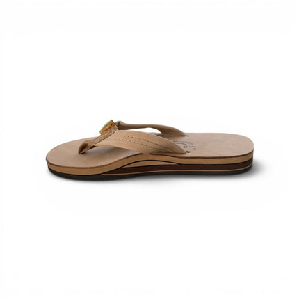 Rainbow Sandals Women's Double Layer Wide Strap Leather FlipflopSierra Brown6