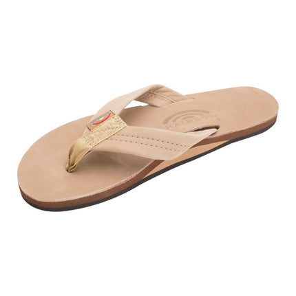 Rainbow Sandals Women's Wide Strap Leather FlipflopBlack11