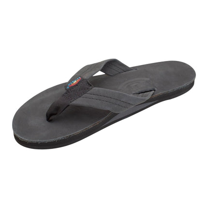 Rainbow Sandals Women's Wide Strap Leather FlipflopBlack8